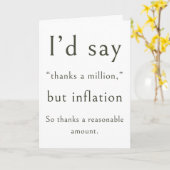 Funny Thank You Greeting Card for Business Work カード (黄色い花)