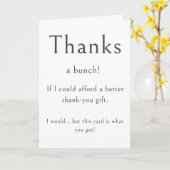 Funny Thank You Greeting Card - Humor Joke Card カード (黄色い花)