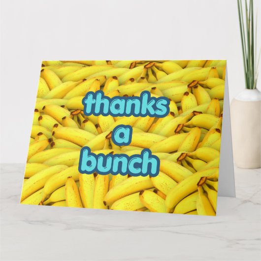Funny Thank You Greeting Card Joke Humorous Banana サンキューカード (正面)