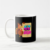 Funny Thanksgiving 67 Baseball Drip Gobble Turkey  コーヒーマグカップ (左)