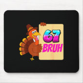 Funny Thanksgiving 67 Baseball Drip Gobble Turkey  マウスパッド (正面)