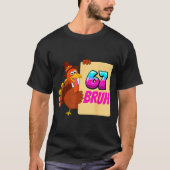 Funny Thanksgiving 67 Baseball Drip Gobble Turkey Tシャツ (正面)