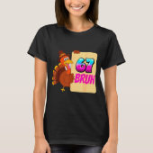 Funny Thanksgiving 67 Baseball Drip Gobble Turkey  Tシャツ (正面)