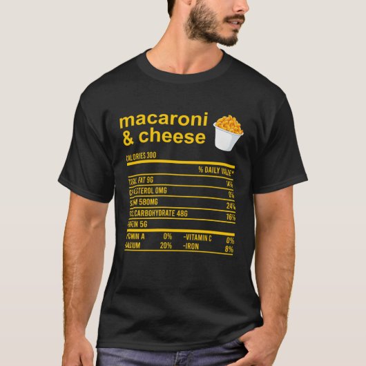 Funny Thanksgiving Apparel, Nutrition Fact Macaron Tシャツ (正面)