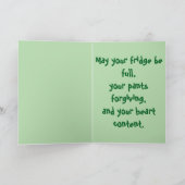 Funny Thanksgiving Card – Leftovers Are My Love La カード (内部)