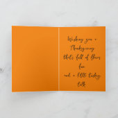 Funny Thanksgiving Card – Talk Turkey to Me カード (内部)