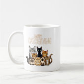 Funny Thanksgiving Cat Lovers Gift Happy Catsgivin コーヒーマグカップ (左)