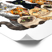 Funny Thanksgiving Cat Lovers Gift Happy Catsgivin ポスター (角)