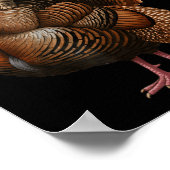 Funny Thanksgiving Cat On Turkey, Lgrim Hat Turkey ポスター (角)