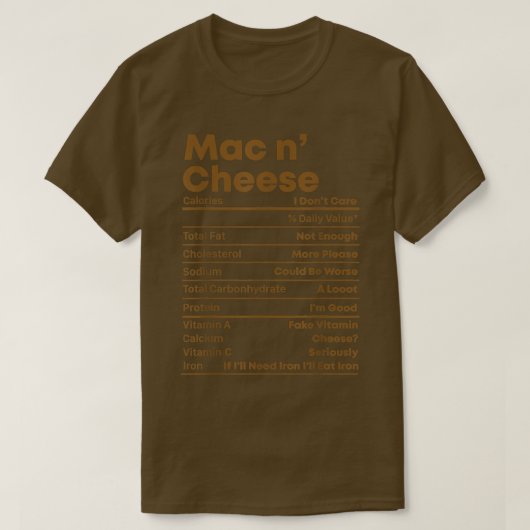 Funny Thanksgiving Christmas Mac and Cheese Nutrit Tシャツ (デザイン正面)