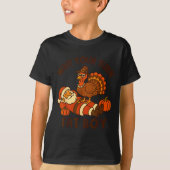 Funny Thanksgiving Christmas Turkey Vs Santa For M Tシャツ (正面)
