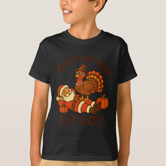 Funny Thanksgiving Christmas Turkey Vs Santa For M Tシャツ (正面)