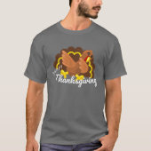 funny thanksgiving dabbing turkey tシャツ (正面)
