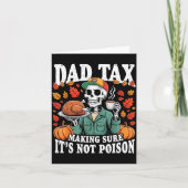 Funny Thanksgiving Dad Tax Skeleton Turkey Day Foo カード (正面)