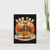 Funny Thanksgiving Dad Tax Skeleton Turkey Day Foo カード (正面)