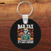 Funny Thanksgiving Dad Tax Skeleton Turkey Day Foo キーホルダー (正面)