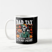 Funny Thanksgiving Dad Tax Skeleton Turkey Day Foo コーヒーマグカップ (左)