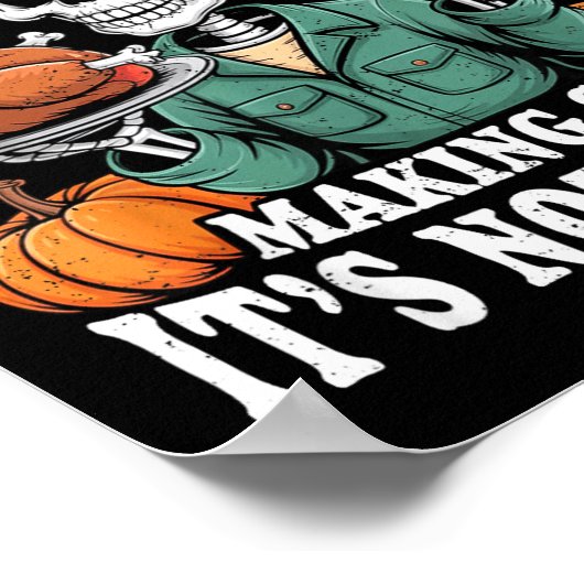 Funny Thanksgiving Dad Tax Skeleton Turkey Day Foo ポスター (角)