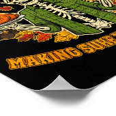 Funny Thanksgiving Dad Tax Skeleton Turkey Day Foo ポスター (角)