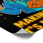 Funny Thanksgiving Dad Tax Skeleton Turkey Day Foo ポスター (角)