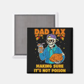 Funny Thanksgiving Dad Tax Skeleton Turkey Day Foo マグネット (正面/裏面)