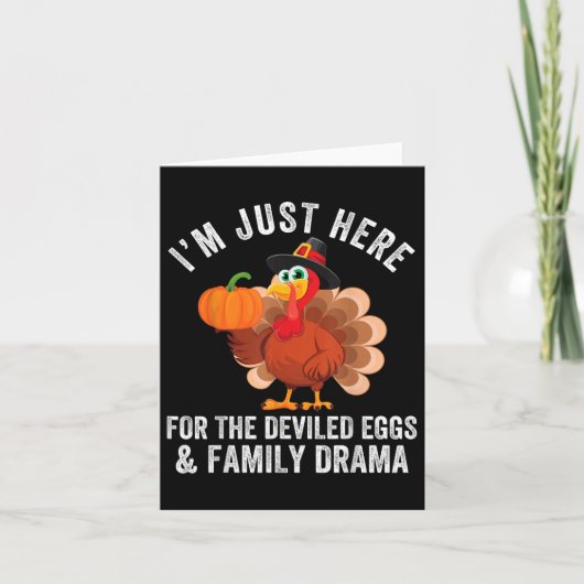 Funny Thanksgiving Deviled Eggs Family Drama - Uni カード (正面)
