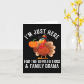 Funny Thanksgiving Deviled Eggs Family Drama - Uni カード (黄色い花)