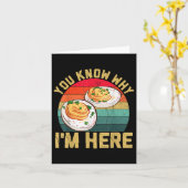 Funny Thanksgiving Deviled Eggs You Know Why Im He カード (黄色い花)