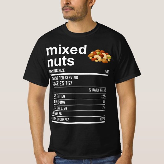 Funny Thanksgiving Food Apparel, Mixed Nuts Nutrit Tシャツ (正面)