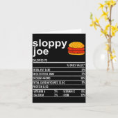 Funny Thanksgiving Food Apparel, Sloppy Joe Nutrit カード (黄色い花)