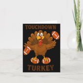 Funny Thanksgiving Football Touchdown Turkey  カード (正面)