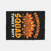 Funny Thanksgiving Friendsgiving Squad Turkey Butt フリースブランケット (正面(横))