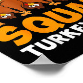 Funny Thanksgiving Friendsgiving Squad Turkey Butt ポスター (角)
