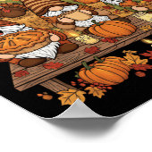 Funny Thanksgiving Gnome Squad With Festive Autumn ポスター (角)