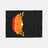 Funny Thanksgiving Go Ahead Bake My Day Men Women  フリースブランケット (正面(横))