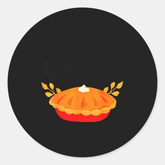 Funny Thanksgiving Go Ahead Bake My Day Men Women  ラウンドシール (正面)