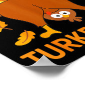 Funny Thanksgiving Guess What Turkey Butt  ポスター (角)