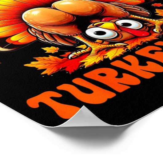 Funny Thanksgiving Guess What Turkey Butt Couples ポスター (角)