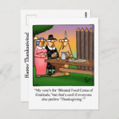 Funny Thanksgiving Humor Postcard ポストカード (正面/裏面)