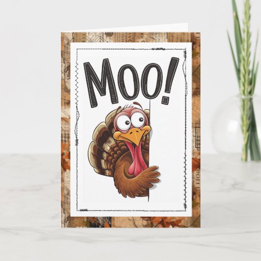 Funny Thanksgiving Humor Turkey カード (正面)