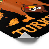 Funny Thanksgiving Kids Joke Meme Guess What Turke ポスター (角)