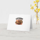 Funny Thanksgiving - Leftovers Are For Quitters カード (黄色い花)
