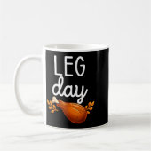 Funny Thanksgiving Leg Day Family Matching Turkey コーヒーマグカップ (左)