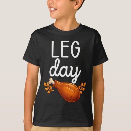 Funny Thanksgiving Leg Day Family Matching Turkey  Tシャツ (正面)