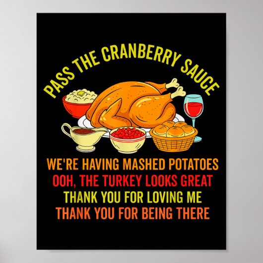 Funny Thanksgiving P The Cranberry Sauce Mashed Ta ポスター (正面)