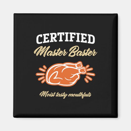 Funny Thanksgiving Pun Certified Master Ster Turke マグネット (正面)