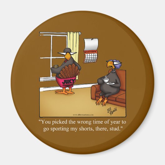 Funny Thanksgiving Refrigerator Magnet マグネット (正面)