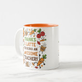 Funny Thanksgiving Teacher Appreciation Mug ツートーンマグカップ (正面左)