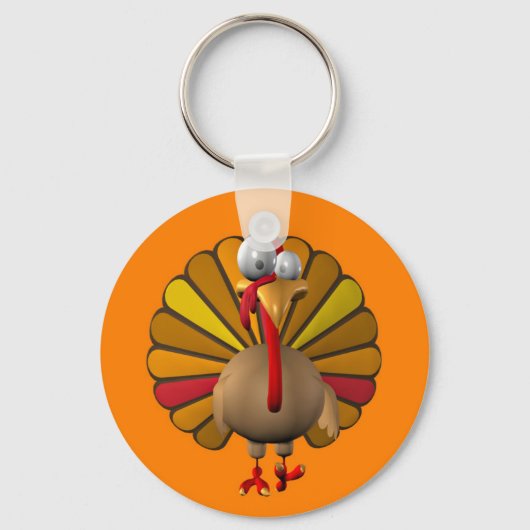 Funny Thanksgiving Turkey キーホルダー (正面)