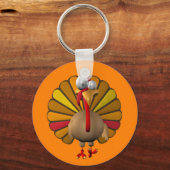 Funny Thanksgiving Turkey キーホルダー (正面)